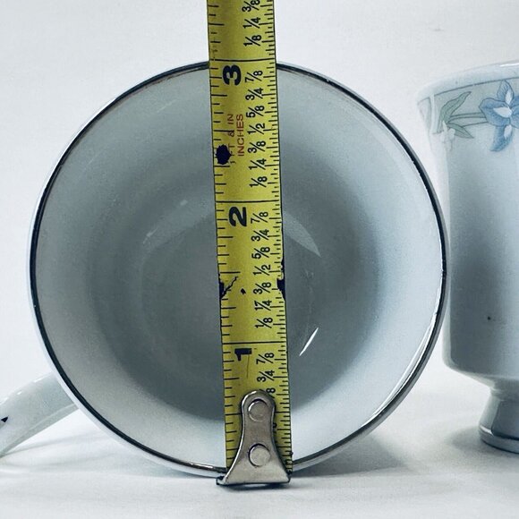 Excel, Scene I, Illusions, 2 Footed Cups, Ring Of Flowers/Rim Discontinued VTG - Picture 9 of 12